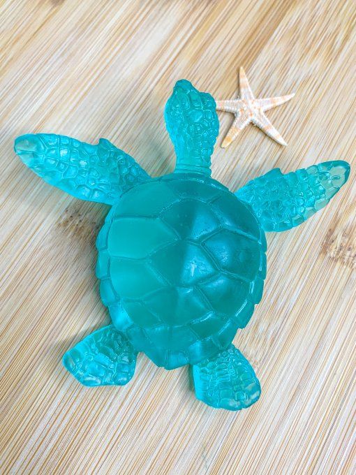 Tortue turquoise translucide 