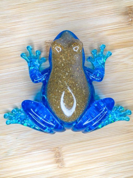 Grenouille bleue holo et sable