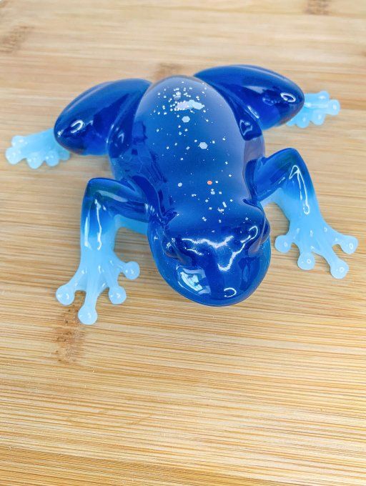 Grenouille double bleu et paillettes légères