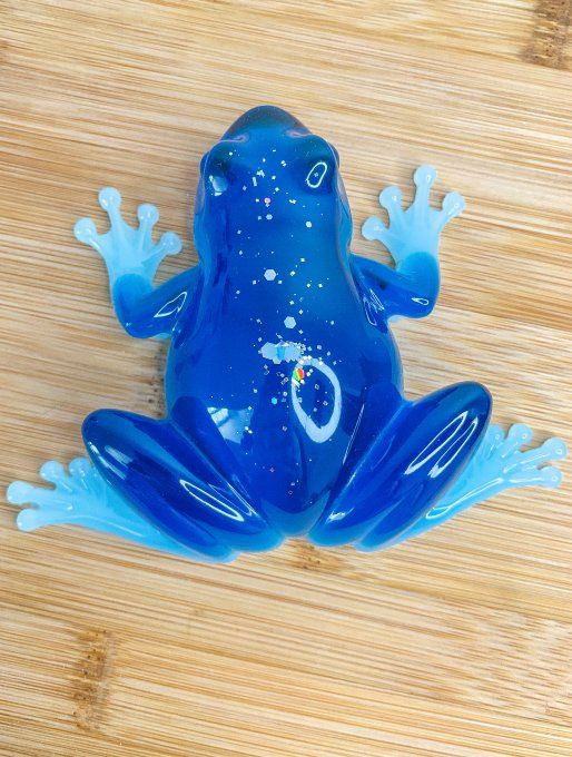 Grenouille double bleu et paillettes légères