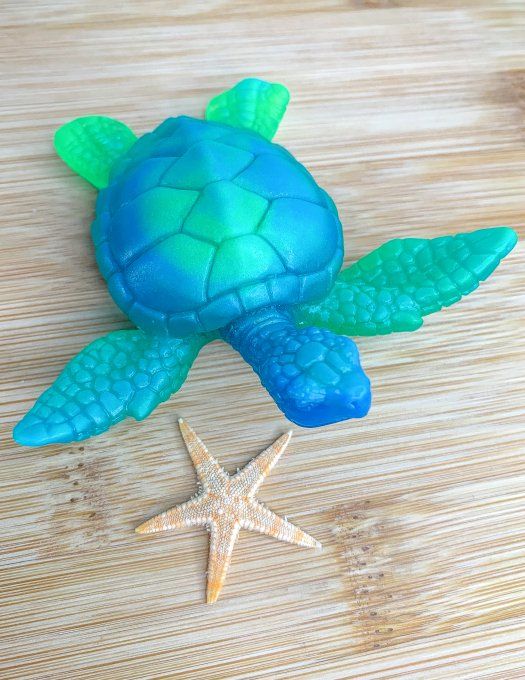 Tortue FLUO bleue et verte