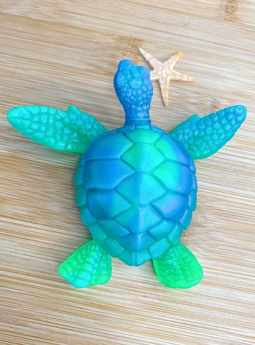 Tortue FLUO bleue et verte